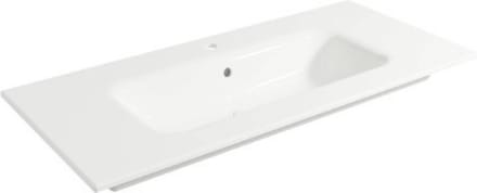 Saqu Fluente Wastafel 1 bak 1 krg 101x46x1 cm Glans Wit