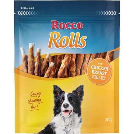 12x200g Kauwrollen met Kipfilet Rocco Hondensnacks
