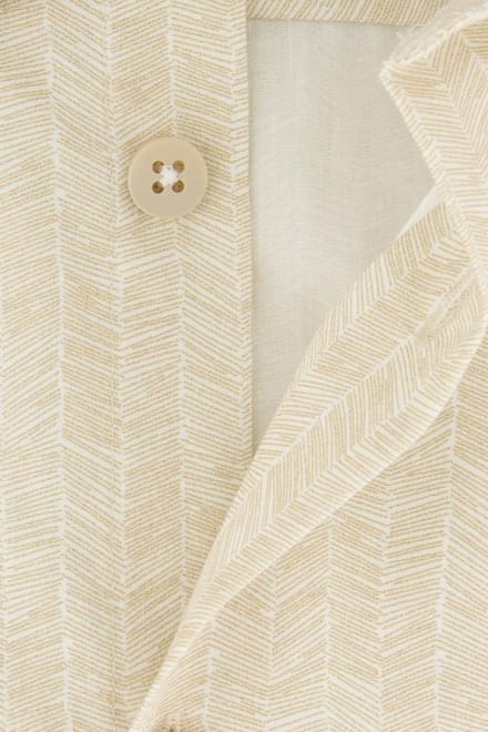Ledub overhemd korte mouw beige