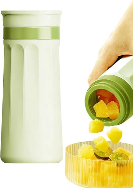 IJsmaker Beker - Silicone IJsvorm - Dranken Koelen - Tijdbesparende Waterinloop - 8 x 8 x 19.4 cm - Groen
