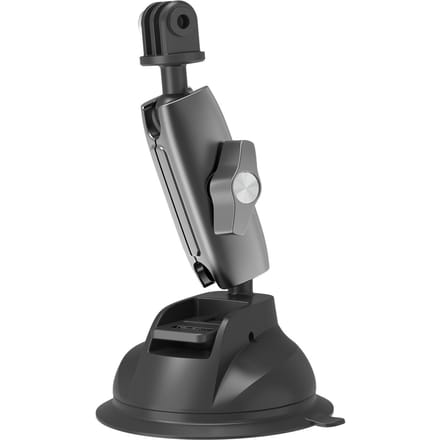 TELESIN TE-SUC-010 Aluminiumlegering Zuignapbevestiging met Dubbele Kogelkop 1/4 Inch Schroef zwart