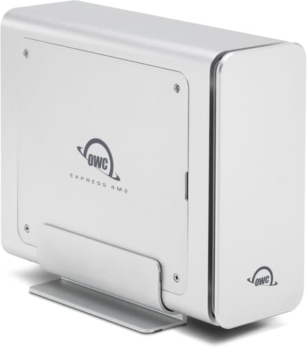 OWC Express 4M2 - 4-Slot Externe Behuizing M.2 NVMe SSD Enclosure - USB4 - Tot 3200MB/s - Zilver