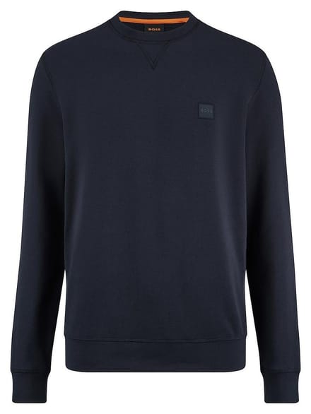 BOSS Orange Westart Heren Sweater Met Ronde Hals En Logo Patch NOS