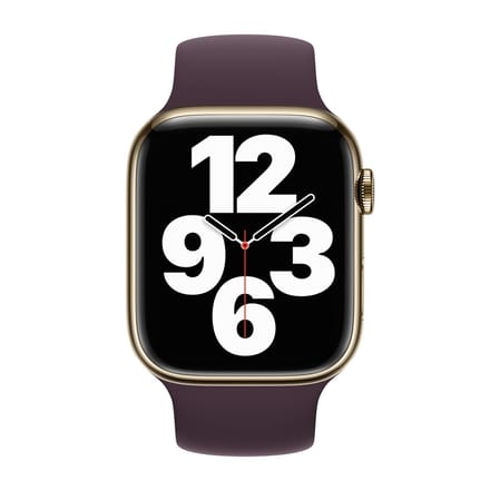 Apple Siliconen solobandje voor de Apple Watch | 38/40/41/42 mm - Maat 5 - Dark Cherry