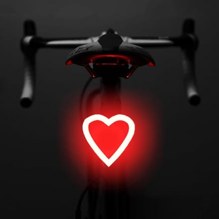 Fietsachterlichten, geschikt voor nachtelijke ritten - Heart