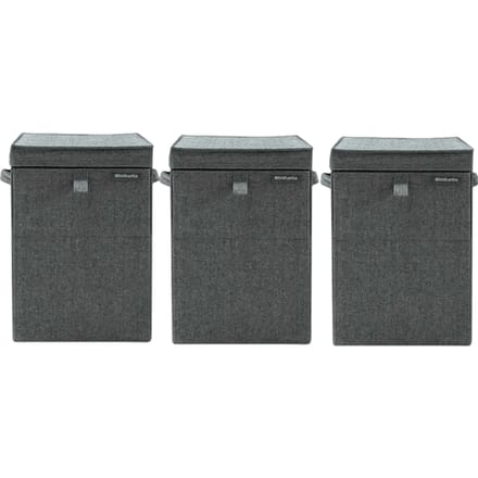 Brabantia Wasboxen Pepper Black Triple Pack