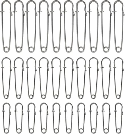 Veiligheidsspelden - Grote Spelden - Kleding Bevestigen - Robuust Design - 30 stuks - Zwart