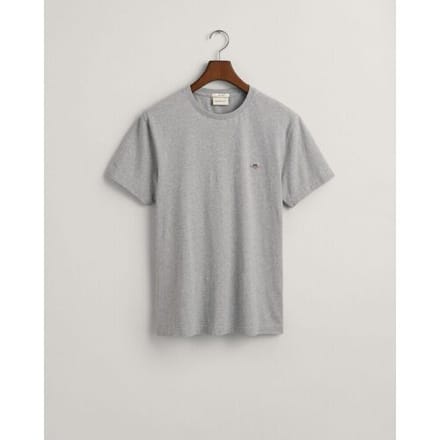 Gant T-Shirt Slim Small Logo Shield Crew Neck Grijs Melange / male