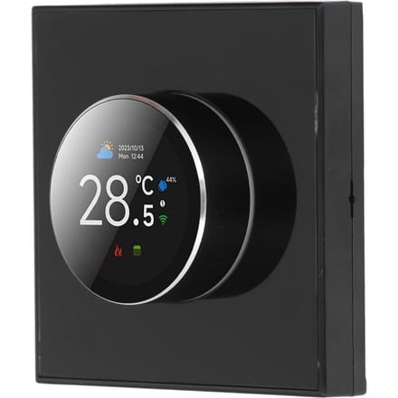 Slimme Knop Thermostaat Waterverwarming Digitale Temperatuur Spraakcontroller voor Tuya WiFi 2-Weg Draaiend met black