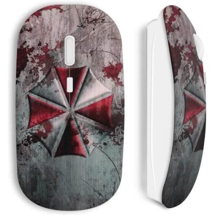 Souris Sans Fil - Resident Evil - Compatible Mac et PC - Clé USB WiFi - Blanc - Ergonomique