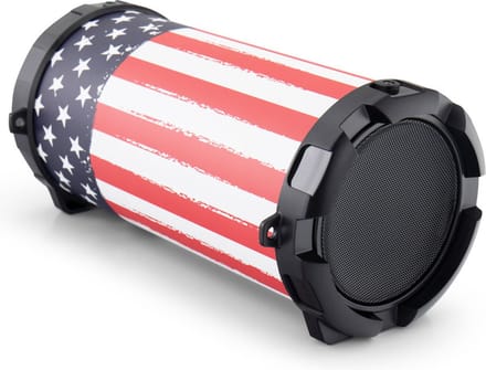 Caliber Bluetooth Speaker - Draagbare Speaker met Bluetooth, USB, SD en AUX 8 Uur Speeltijd - USA print (HPG407BT-USA)