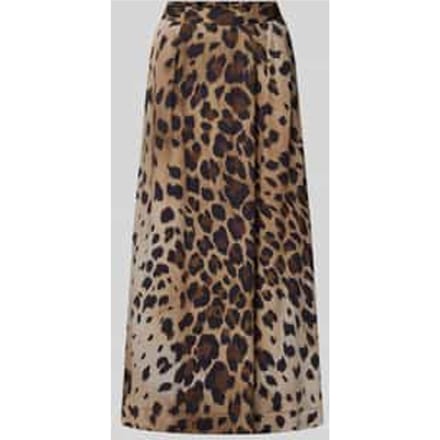 Maxirok van pure viscose met all-over dierenprint