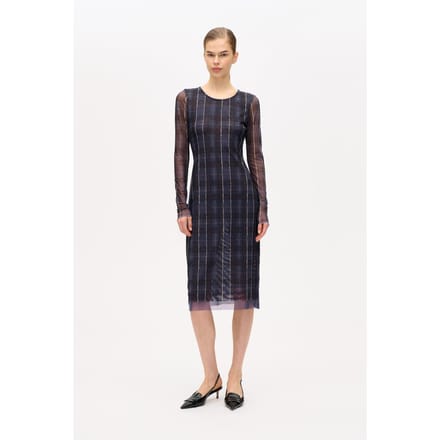 Baum und Pferdgarten Jolandi Dress Navy Check Größe: L | Midikleider Outlet | Damen | Blau