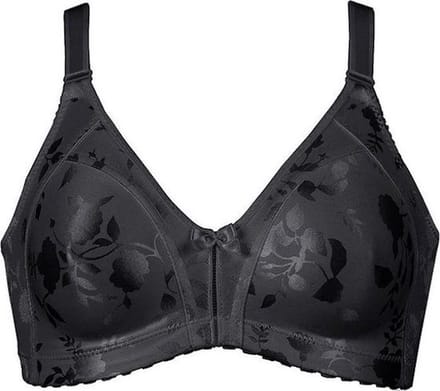 Naturana - Minimizer bh met bloemenpatroon - 5363 - Zwart - 100C