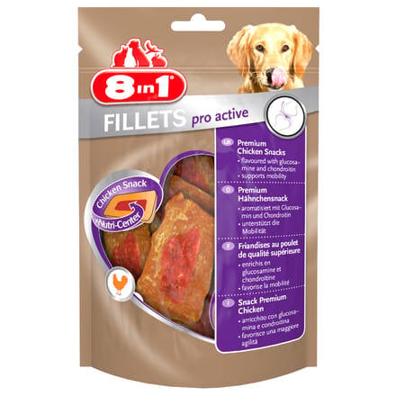 8in1 Fillets Pro Active - Kip - Hondensnacks - 80 g