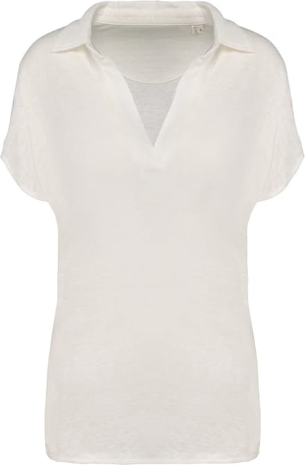 Spasso Linnen damespolo SP221 - Ivory - M