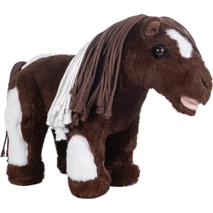 HKM - Pinto - Cuddle Pony - Speelgoed - Bruin - Wit