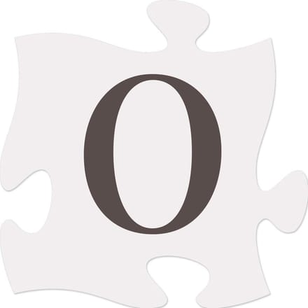 Puzzelstuk 15cm Letter O
