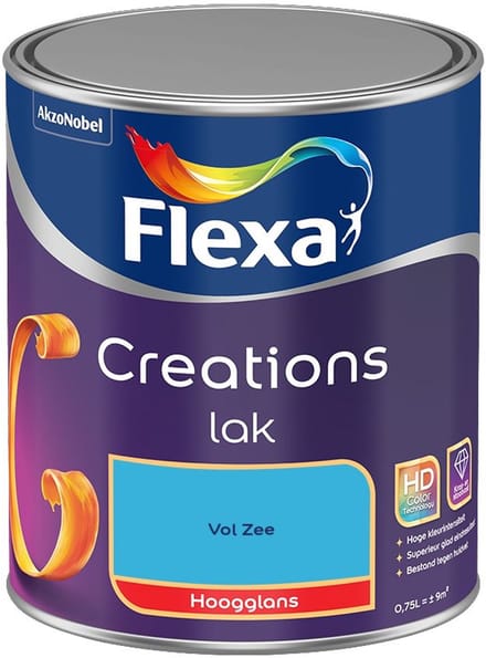 Flexa - Creations Lak Hoogglans - Vol Zee - Mengverf - 750 Ml