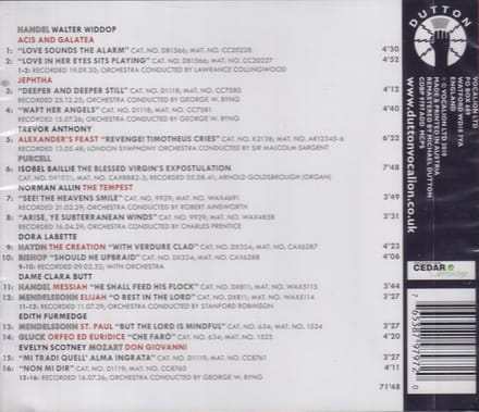 Cavalcade Of Enlgish Singers - Volume 1
