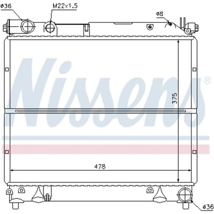 Radiator, motorkoeling NISSENS 64178
