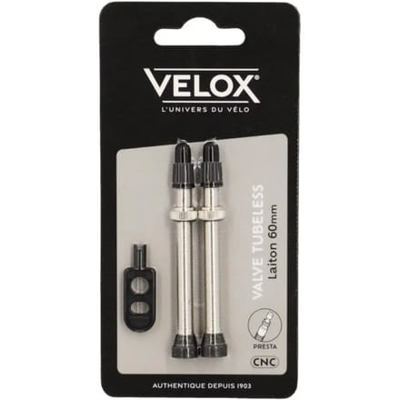 Koperen tubeless ventiel Velox (x2)