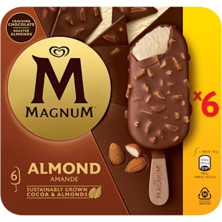 Magnum Mini IJs Almond 6 x 55 ml