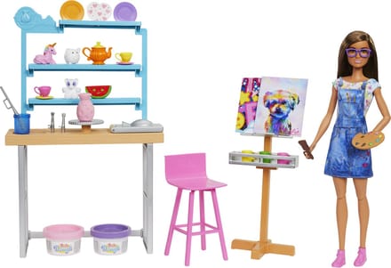 Barbie Relax & Create Kunststudio - Speelfigurenset