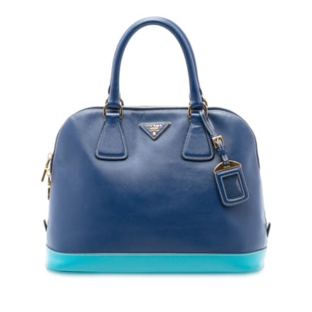 Tweedekans Bicolor Saffiano Lux Promenade Dome Handtas