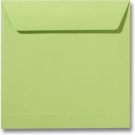 Envelop 22 x 22 Lindegroen, 60 stuks
