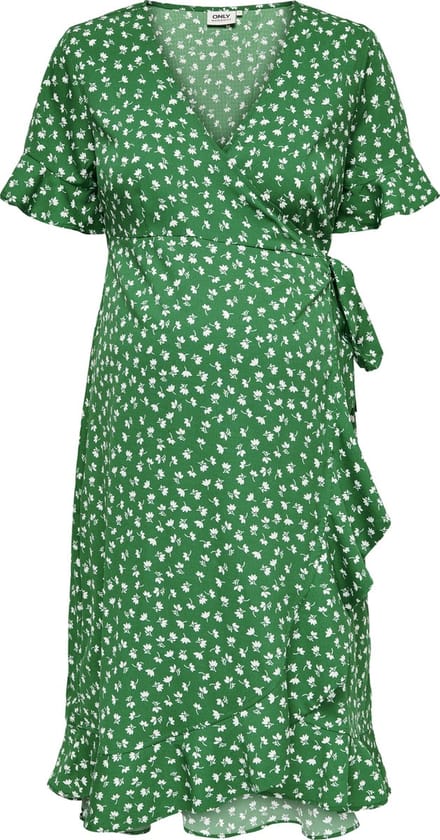 ONLY OLMOLIVIA S/S WRAP DRESS WVN NP Dames Jurk - Maat L