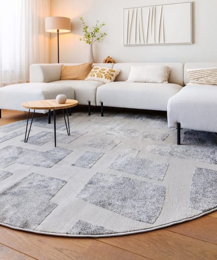 Rond vloerkleed Scandinavisch - Contour Stone grijs 250