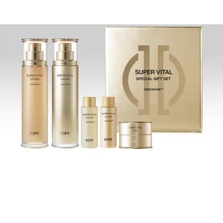IOPE SUPER VITAL SPECIAL SET 2PCS + MINIATURES (150ml + 150ml) ,  Moisturizing, Korean cosmetics, Kbeauty, sample beige