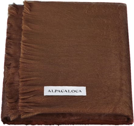 Alpaca Loca Enkelzijdige Sjaal - 200 x 65 cm - Bruin