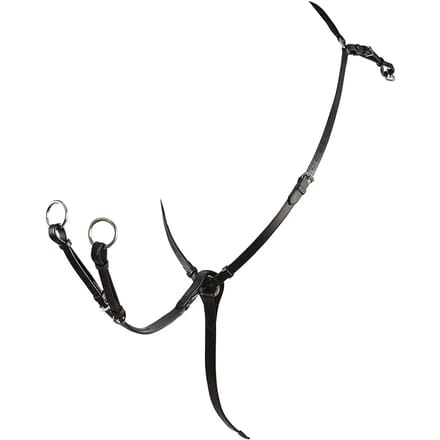 Leren jachthalsband met Y-vork Equestro Roxane
