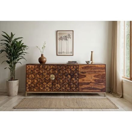 Dressoir massief sheesham hout 180 cm