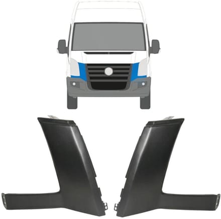 Sierlijst onder koplamp voor Volkswagen Crafter 2005-2011 / Links + Rechts / Set