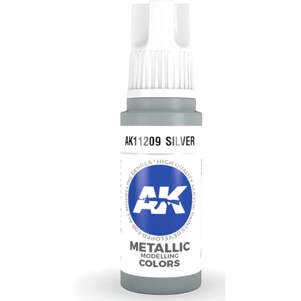 Silver Acrylic Modelling Color - 17ml - AK-11209