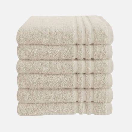 Byrklund Handdoek - Set van 6 - Hotelkwaliteit - 100% katoen (BCI) - 500 g/m² - 50x100 cm - Beige