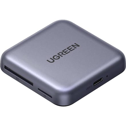 Geheugenkaartlezer met magnetische 3-in-1 100W PD-oplader - grijs