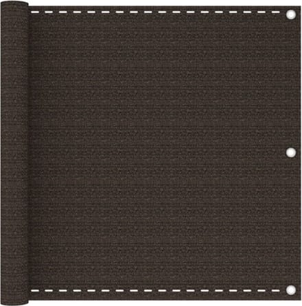 vidaXL - Balkonscherm - 90x600 - cm - HDPE - bruin