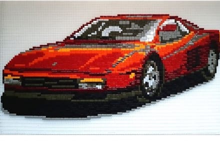 Stickit mini-stecksysteem Rode Ferrari, ca. 2.500 steentjes
