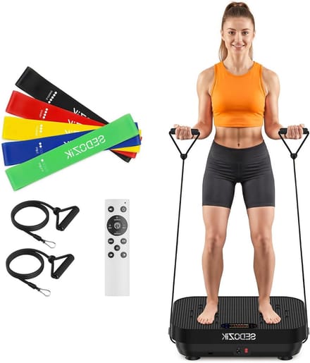Vibratieplaat Fitness - Trilplaat Workout - Full Body Training - 8 Programma's - 350 Lbs Capaciteit - Zwart