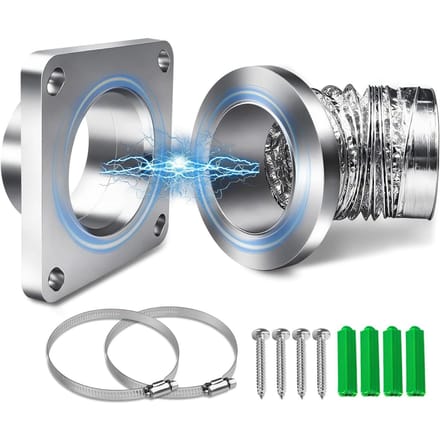 Magnetische Drogerafvoer Kit Zelfaansluitend Sterke Magnetische Drogerafvoer Koppeling met 4 Inch Slang