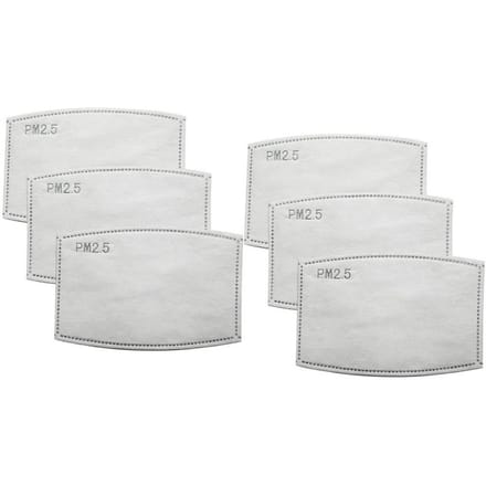 Set van 20 stuks Wegwerp Vervangingsfilter Actieve Kool Beschermende Gezichtsschild Filters white