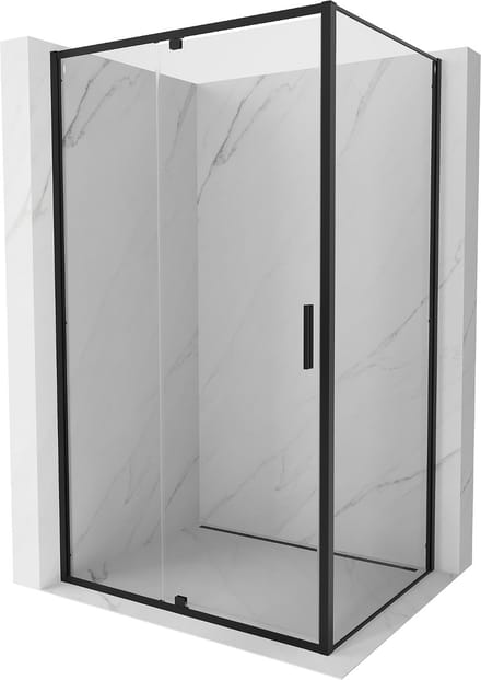 Mexen Exo draaideur douchecabine 155 x 85 cm, transparant, zwart - 819-155-085-70-00