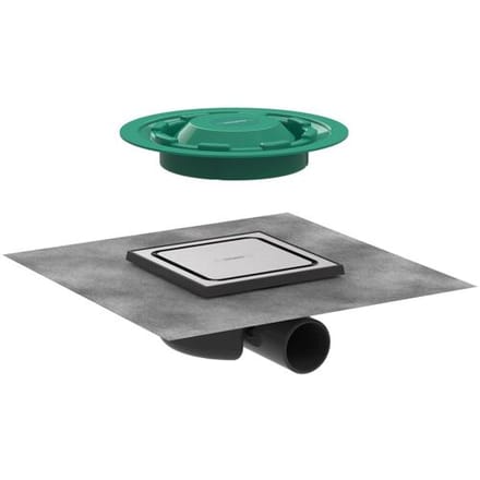 Hansgrohe RainDrain Spot - Doucheput met rooster 15x15 cm, geborsteld rvs 56055800