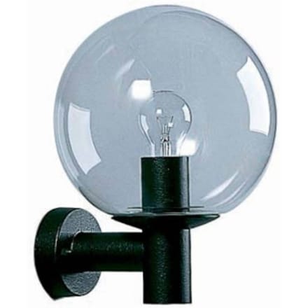 Albert Leuchten Buitenwandlamp zwart met kristalglas