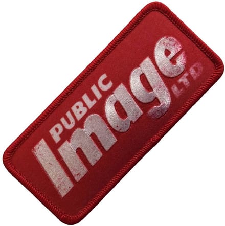 Pil Public Image Ltd - News Logo Patch - Rood/Zilverkleurig