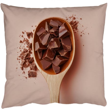 Sierkussens - Kussentjes Woonkamer - 60x60 cm - Chocola - Hout - Lepel